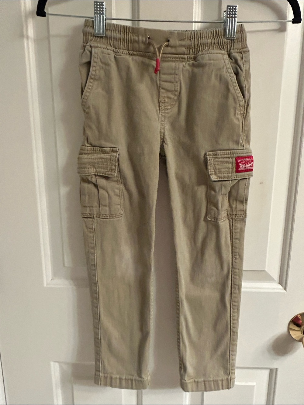Boys Levi’s Cargo Pants in Tan - Elastic Waist Comfort